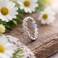 GRHOSE Vintage Small Daisy Silver Ring Sunflower Ring Tiny Dainty Flower Ring 925 Silver Ring for Women Delicate Everyday Ring Best Ideal Gift Silver7