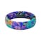 Groove Life Aspire Twilight Blossom Silicone Ring Breathable Rubber Wedding Rings for Women Lifetime Coverage Unique Design Comfort Fit Ring Size 7