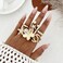 HUASAI Flower Stackable Rings for Women Gold Boho Western Chunky Statement Jewelry for Wedding Guest Outfit Gifts for Bridesmaid