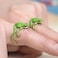 IQPDYV Tree Frog Ring for Women Cute Tree Frog Ring Adjustable Open Frog Ring Funny Green Frog Ring for Women Jewelry Gifts Green