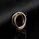 JAJAFOOK Womens Stainless Steel Goldtone Silvertone Rosetone Triple Band Interlocked Rolling Ring Rose Gold TriColor 8