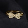JewelryPalace 14k Yellow Gold Plated 925 Sterling Silver Rings for Women Cubic Zirconia Promise Rings for Her Stackable Wedding Bands Rings for Women Bow Stacking Ring Sets Size 6