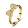 JewelryPalace 14k Yellow Gold Plated 925 Sterling Silver Rings for Women Cubic Zirconia Promise Rings for Her Stackable Wedding Bands Rings for Women Bow Stacking Ring Sets Size 8
