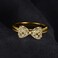 JewelryPalace 14k Yellow Gold Plated 925 Sterling Silver Rings for Women Cubic Zirconia Promise Rings for Her Stackable Wedding Bands Rings for Women Bow Stacking Ring Sets Size 8