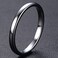 JUDE 2MM Tungsten Carbide Stackable Ring Plain Wedding Band Silver 10