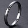 JUDE 2MM Tungsten Carbide Stackable Ring Plain Wedding Band Silver 10