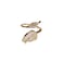 Kokoma CZ Tulip Ring for Women Crystal Flower Wrap Finger Band Open Statement Promise Rings Engagement Band Adjustable