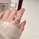 Kokoma CZ Tulip Ring for Women Crystal Flower Wrap Finger Band Open Statement Promise Rings Engagement Band Adjustable