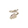 Kokoma CZ Tulip Ring for Women Crystal Flower Wrap Finger Band Open Statement Promise Rings Engagement Band Adjustable