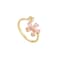 Kokoma Dainty Flower Ring for Women Sparkling Cubic Zirconia Daisy Open Statement Rings Pearl Chic Engagement Promise Ring Wrap Finger Band Pink