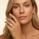 MDFUN 18K White Gold Plated Cubic Zirconia ThreeinOne Halo Wedding Engagement Promise Eternity Ring for Women 7