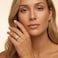 MDFUN 18K White Gold Plated Cubic Zirconia ThreeinOne Halo Wedding Engagement Promise Eternity Ring for Women 7