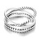 NARMO Rings for Women Entwined Line Band Ring 925 Sterling Silver Rings Size 9