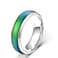 Oneress 6mm Platinum Plated Stainless Steel Mood Ring Modern Minimalist Color Changing Band Interchangeable Wedding Anniversary Jewelry for Women Y1854 White 6