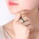 Oneress 6mm Platinum Plated Stainless Steel Mood Ring Modern Minimalist Color Changing Band Interchangeable Wedding Anniversary Jewelry for Women Y1854 White 6
