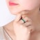Oneress 6mm Platinum Plated Stainless Steel Mood Ring Modern Minimalist Color Changing Band Interchangeable Wedding Anniversary Jewelry for Women Y1854 White 6