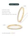PAVOI 14K Yellow Gold Plated 925 Sterling Silver Stackable CZ Ring for Women Thin Band for Stacking Simulated Diamond Eternity Wedding Band Size 85