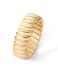 PAVOI 14K Yellow Gold Plated Chunky Statement Ring Chunky Stackable Wide Band for Women Size 5