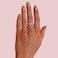 PAVOI 14K Yellow Gold Plated SquareCut Cubic Zirconia Love Band 3mm Stackable Rings for Women Stacking Jewelry Gold Eternity Rings for Women Size 7