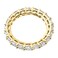 PAVOI 14K Yellow Gold Plated SquareCut Cubic Zirconia Love Band 3mm Stackable Rings for Women Stacking Jewelry Gold Eternity Rings for Women Size 7