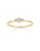 PAVOI 18K Yellow Plated Marquise Mini Cubic Zirconia Stackable Ring for Women Stacking Thin Band for Women Size 8