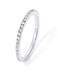 PAVOI Rhodium Plated 925 Sterling Silver Stackable CZ Ring for Women Thin Band for Stacking Simulated Diamond Eternity Wedding Band Size 65