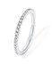 PAVOI Rhodium Plated 925 Sterling Silver Stackable CZ Ring for Women Thin Band for Stacking Simulated Diamond Eternity Wedding Band Size 65