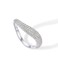 PAVOI Rhodium Plated Wavy Cubic Zirconia Stackable Ring for Women Twisted Wave CZ Band Delicate Eternity Rings Size 6