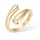 Poxtex Gold Wedding Band Rings for Women Size 9 Adjustable Signet Stainless Steel Statement Rings Gold Jewelry