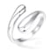 Poxtex Silver Rings for Men Chunky Thumb Mens Wedding Band Size 10 Adjustable Pinky Signet Ring Women Men Jewelry Gifts