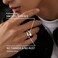 Poxtex Silver Rings for Men Chunky Thumb Mens Wedding Band Size 10 Adjustable Pinky Signet Ring Women Men Jewelry Gifts