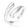 Poxtex Silver Rings for Men Chunky Thumb Mens Wedding Band Size 10 Adjustable Pinky Signet Ring Women Men Jewelry Gifts