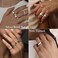 Poxtex Silver Rings for Women Stackable Stainless Steel Wedding Bands Set Sterling Silver Trendy Knuckle Pinky Jewelry Gift Size 7