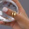 Poxtex Size 10 Gold Thumb Rings for Women Stainless Steel Large Rings Adjustable Signet Statement Wedding Band Jewelry