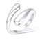 Poxtex Sterling Silver Rings for Women Non Tarnish Stackable Chunky Silver Stainless Steel Statement Rings Adjustable Signet Wedding Band Jewelry Size 8