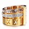 SINLEO Stainless Steel CZ Zirconia Roman Numeral Ring for Women 3 in 1 Trinity Wedding Band Spinner Rings Gold Rose Size 65