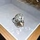 Cykdohy Statement Geometric Large Clear Rhinestone Open Ring for Women Silver Big Thick Chunky Exaggerated Rectangle Crystal Stone Finger Knuckle Band Rings Wedding Brides Cocktail Prom Party Jewelry