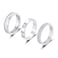 TOSGMY Love Friendship Lucky Ring Cubic Zirconia Gold Ring Sets for Women Stainless Steel Wedding Statement Thumb Ring Bands