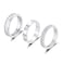 TOSGMY Love Friendship Lucky Ring Cubic Zirconia Gold Ring Sets for Women Stainless Steel Wedding Statement Thumb Ring Bands