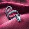 KouGeMou Womens Black Snake Rings Knuckle Cool Snake Ring Stainless Steel Jewelry For Teen Size 6