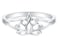 BORUO 925 Sterling Silver Ring Lotus Flower Yoga High Polish Tarnish Resistant Comfort Fit Wedding Band 2mm Ring Size 8