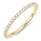 Gelbesty Size 4 Pinky Gold Wedding Band Rings for Women Non Tarnish Cubic Zirconia Eternity Promise Engagement Rings for Her Silver Stackable Band