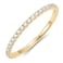Gelbesty Size 4 Pinky Gold Wedding Band Rings for Women Non Tarnish Cubic Zirconia Eternity Promise Engagement Rings for Her Silver Stackable Band