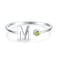 Senpotly 925 Sterling Silver Initial Letter Birthstone Rings for Women Adjustable 112 Month Birthstone Alphabet Stacking Ring Stackable Birthstone Rings Birthday Jewelry Gift for Daughter Mom M August