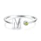 Senpotly 925 Sterling Silver Initial Letter Birthstone Rings for Women Adjustable 112 Month Birthstone Alphabet Stacking Ring Stackable Birthstone Rings Birthday Jewelry Gift for Daughter Mom M August