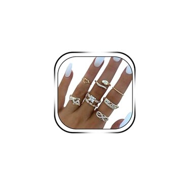 BELICEY 915PCS Knuckle Stacking Rings Set for Women Crystal Rhinestone Finger Statement Ring Sets Vintage Joint Knot Mid Rings Stackable Rings Jewelry Accessories Snake8PCS
