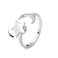 Caiyao Fidget Anxiety Relief Crescent Moon Star Ring Daisy Sunflower Flower Evil Eye Zircon Bead Open Adjustable Spinner Stackable Ring for Women Stress Relieveing Jewelry GiftG moon star
