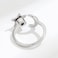 Caiyao Fidget Anxiety Relief Crescent Moon Star Ring Daisy Sunflower Flower Evil Eye Zircon Bead Open Adjustable Spinner Stackable Ring for Women Stress Relieveing Jewelry GiftG moon star