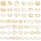 CHICUTIE 47Pcs Gold Knuckle Rings Set For Women Stackable Joint Finger Midi Rings Dainty Cubic Crystal Zirconia Simple Hollow Twist Cute Rings Pack Jewelry Gift