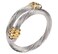 Chukiyard Twisted Cable Wire Rings for Women Adjustable Stainless Steel Open Ring in Two Tone Silver Gold Cable Chain Jewelries in Gift Box Steel balls